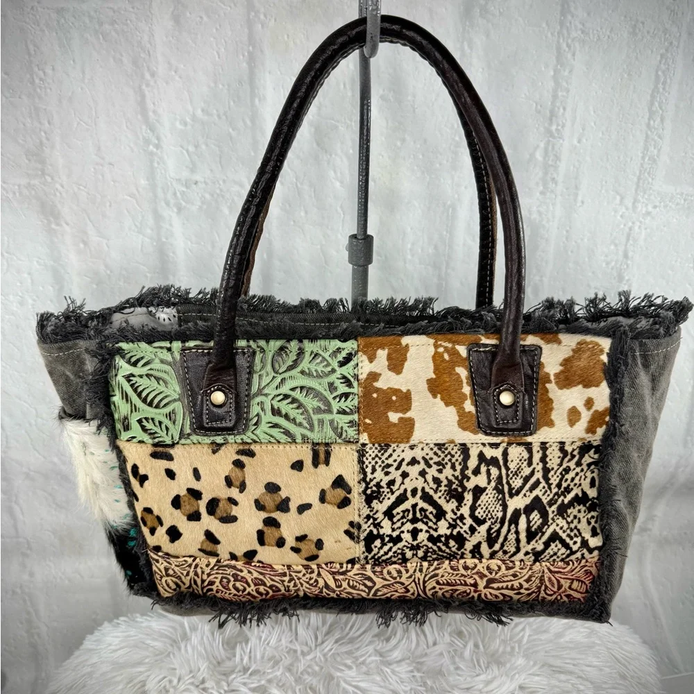 SOLDMyra Bag Artemis Canvas & Hairon Bag S-5204 - Picture 1 of 14